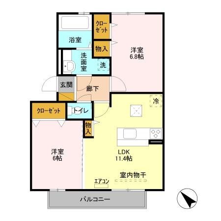 コリーヌオッツ（105） 間取り図画像