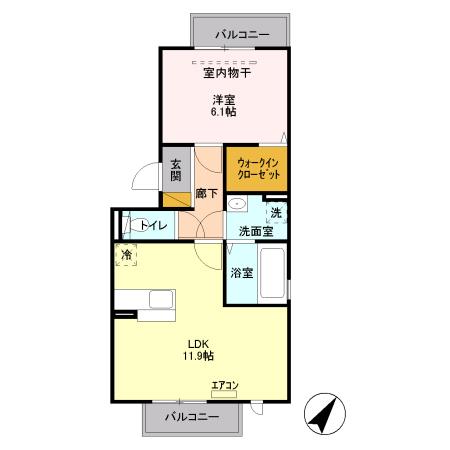 シャトレー明神（301） 間取り図画像