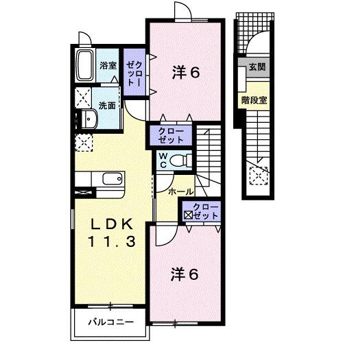 シャテーニュ（204） 間取り図画像