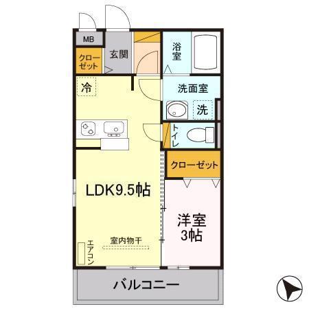 グリシーヌ　Ａ（307） 間取り図画像