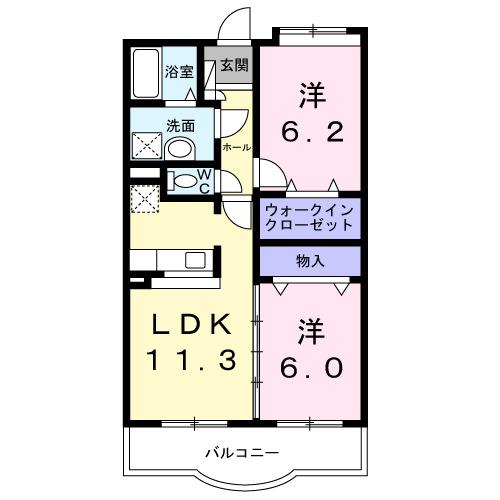 オネスティ　ユー　カレント（205） 間取り図画像