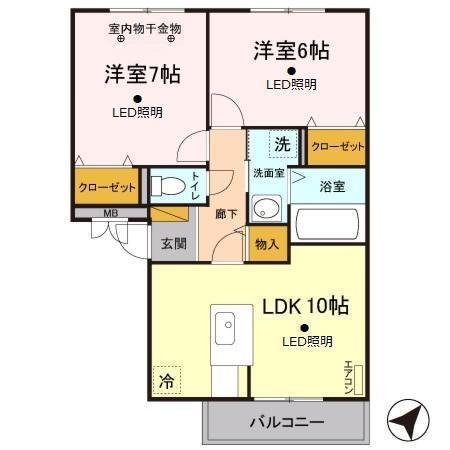 モンソレーユ　Ａ（302） 間取り図画像