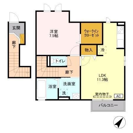 フローラ　Ⅰ（201） 間取り図画像