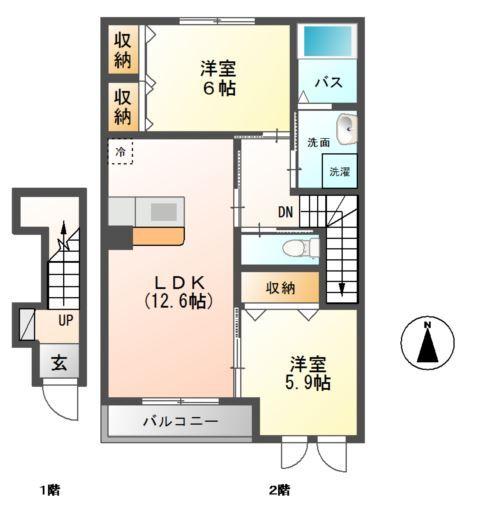 ウインズ・Ｂ 間取り図画像