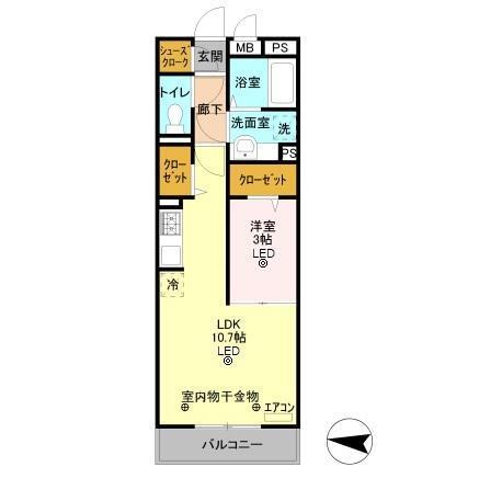 クイーン・ヒルズ（302） 間取り図画像