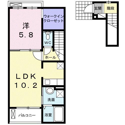 カーサ・リオハ　Ｂ（202） 間取り図画像