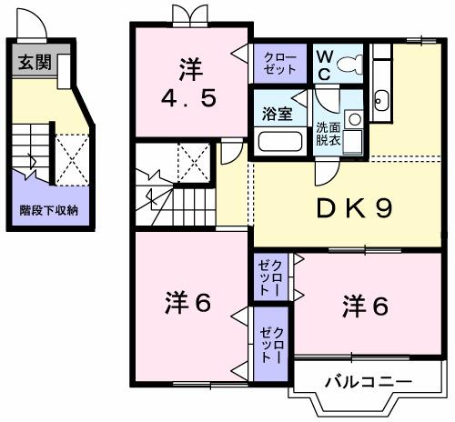 サウスウィンド　Ｋ（202） 間取り図画像