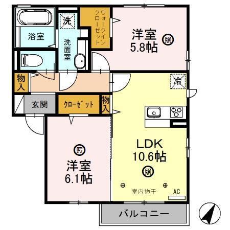 ルヴェデュソレイユ（205） 間取り図画像