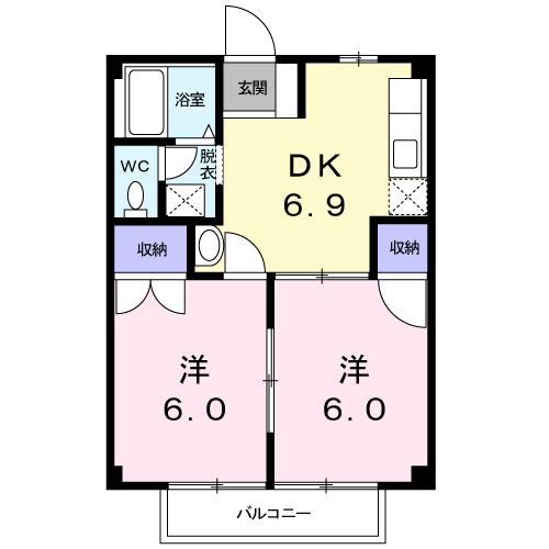 グリーンハイツ橘（104） 間取り図画像