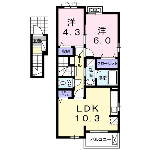 スカイヒルフィオーレ（201） 間取り図画像