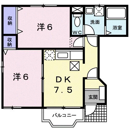 コ−タコ−トＡ（101） 間取り図画像