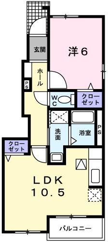 ルックス・ベリターティス（101） 間取り図画像