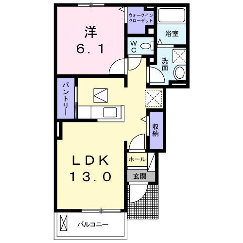 コンフォーティアＢ（102） 間取り図画像