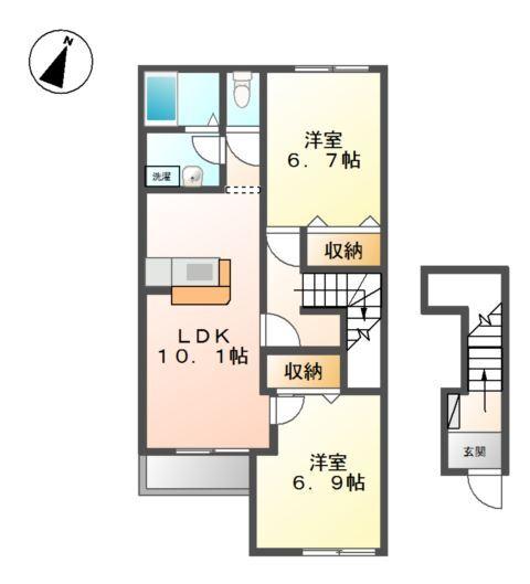 ウォーターミル七番館 間取り図画像