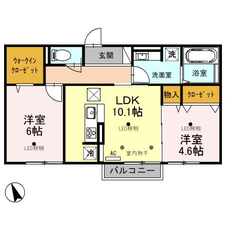 ソレイユ町屋（101） 間取り図画像