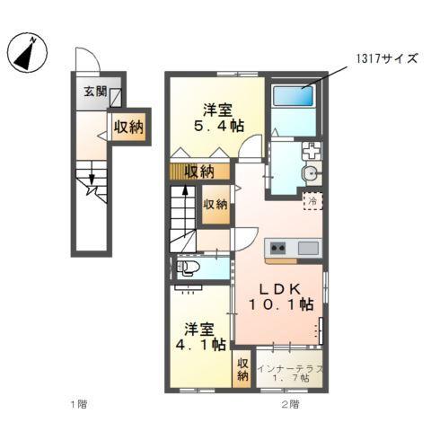 コーポ椛（モミジ） 間取り図画像