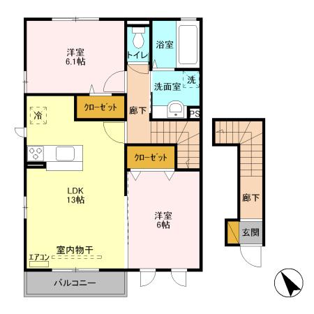 グラウクス　Ｃ（201） 間取り図画像