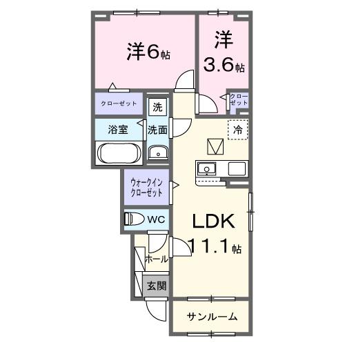 ブリーズガーデン（105） 間取り図画像