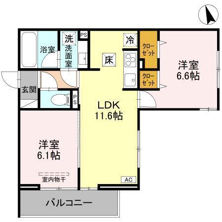TORISIA新河岸（105） 間取り図画像