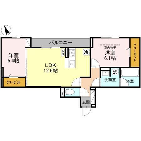 TORISIA新河岸（202） 間取り図画像