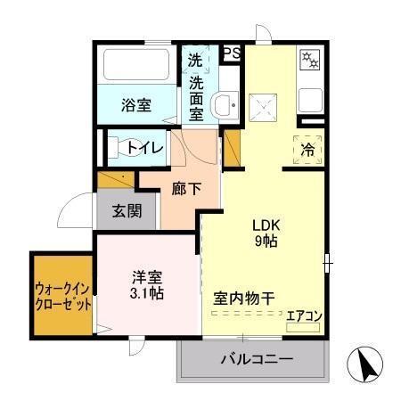 アプリコット　Ａ（101） 間取り図画像
