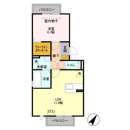 シャトレー明神（205） 間取り図画像