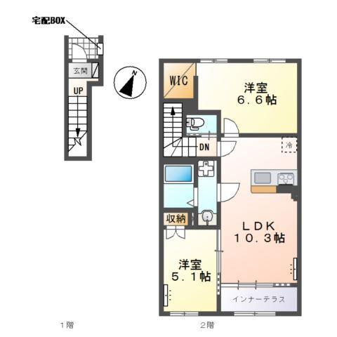 入間市狭山台　アパートＡ棟新築工事 間取り図画像