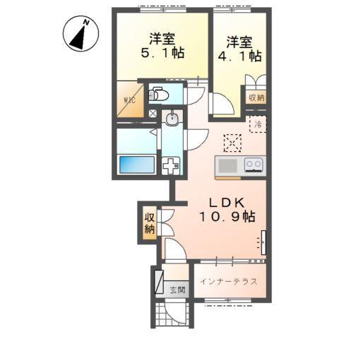 入間市狭山台　アパートＢ棟新築工事 間取り図画像