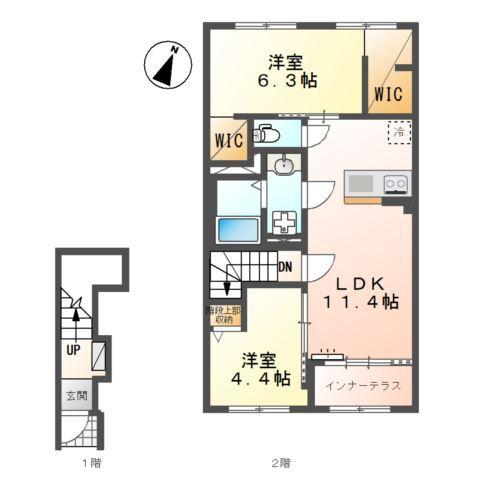 入間市狭山台　アパートＢ棟新築工事 間取り図画像