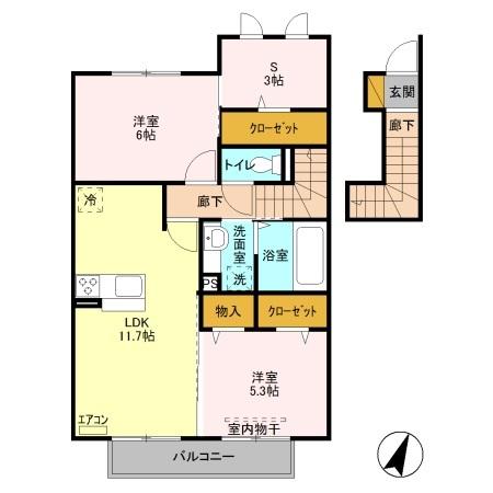 バレーヌ　Ｂ（202） 間取り図画像