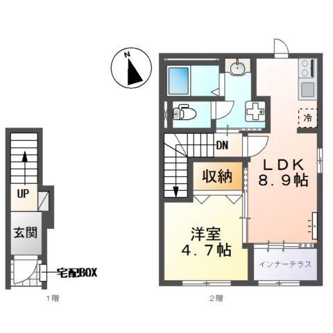 仮）川越市小ヶ谷アパート新築工事 間取り図画像