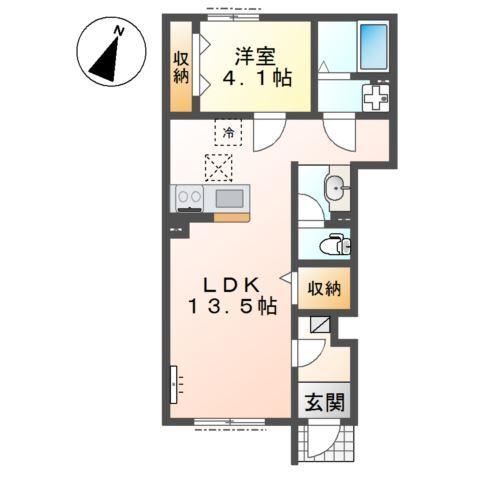 日高市武蔵高萩　アパートⅡ期新築工事 間取り図画像
