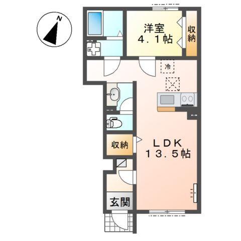 日高市武蔵高萩　アパートⅡ期新築工事 間取り図画像