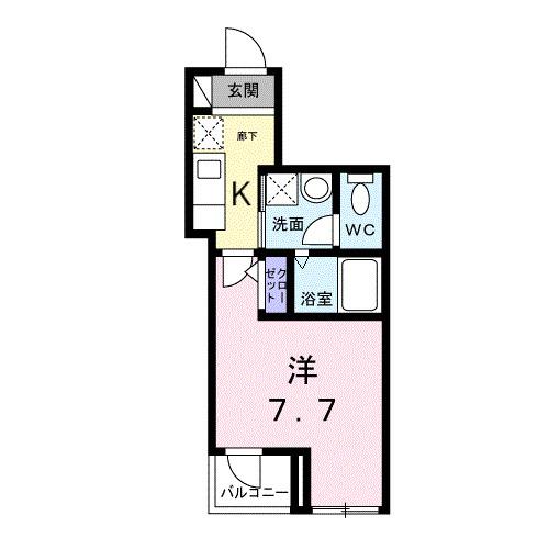 ライズ脇田町　Ｂ館（203） 間取り図画像