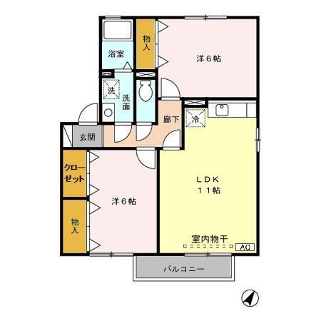 ウール クロッシェ　Ａ/Ｂ/Ｃ（B101） 間取り図画像