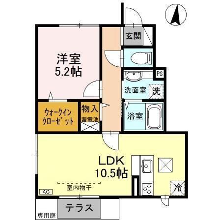 フィーユ　リッコ（102） 間取り図画像
