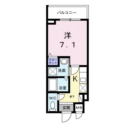 ライズ脇田町　Ｂ館（301） 間取り図画像