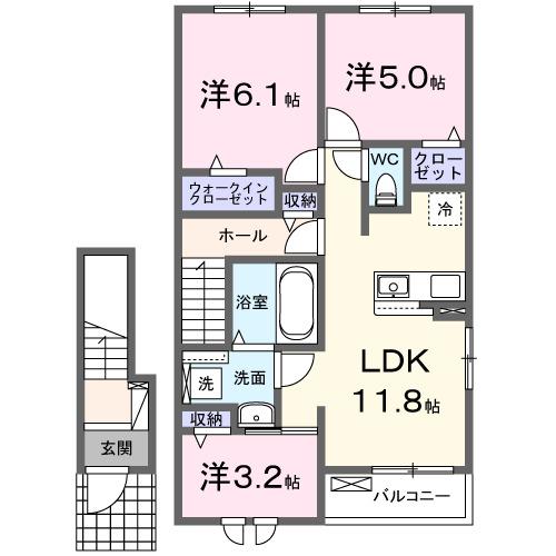 カーム　エレガント（205） 間取り図画像
