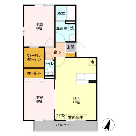 ザ・ハウス野田（206） 間取り図画像