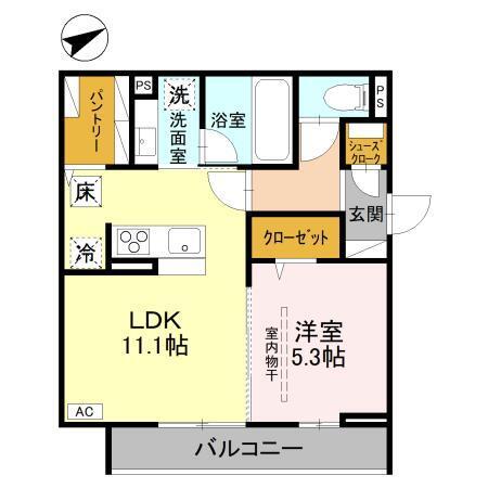 (仮称)D-Sereno豊岡5丁目　A棟（101） 間取り図画像