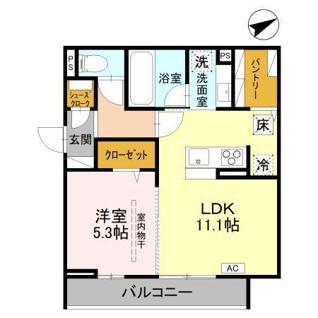 (仮称)D-Sereno豊岡5丁目　A棟（105） 間取り図画像