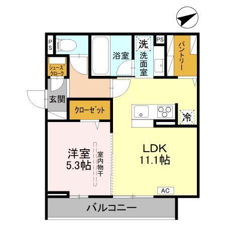 (仮称)D-Sereno豊岡5丁目　A棟（305） 間取り図画像