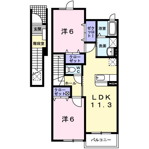 シャテーニュ（203） 間取り図画像