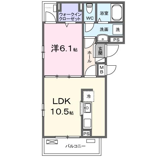 ピヴォワンヌ（201） 間取り図画像