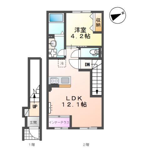 坂戸市薬師町　アパート新築工事 間取り図画像