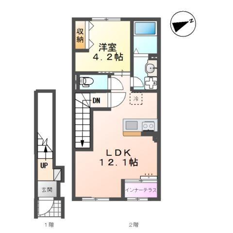 坂戸市薬師町　アパート新築工事 間取り図画像