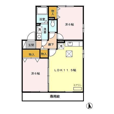 セジュール新町　Ａ/Ｂ/Ｃ（B101） 間取り図画像