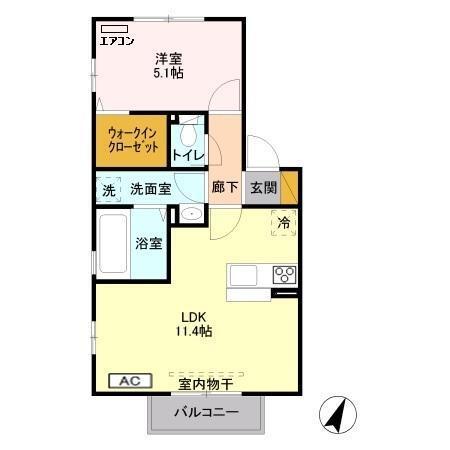 ハレルヤ狭山（205） 間取り図画像