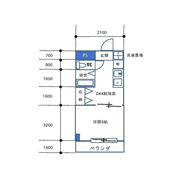 ランドビル本陣（602） 間取り図画像