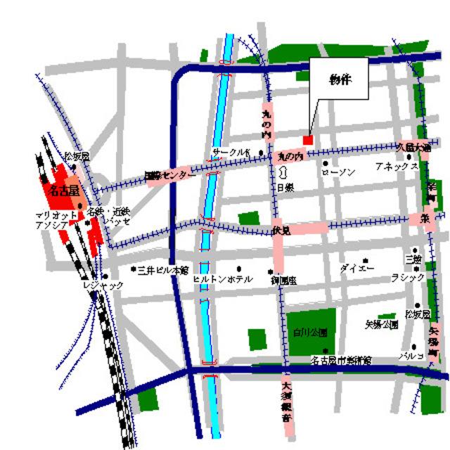 パークアクシス丸の内（205） 地形図・案内図